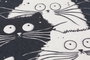 Mijölnir White Cats Djt Alfombrilla de Baño 100% Poliéster Antideslizante Antialérgica Lavable a Máquina 40x60 cm